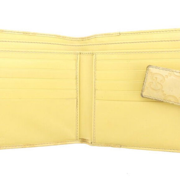Gucci Wallet Purse Guccissima Yellow Gold Woman Authentic Used Y4157 - Picture 4 of 6